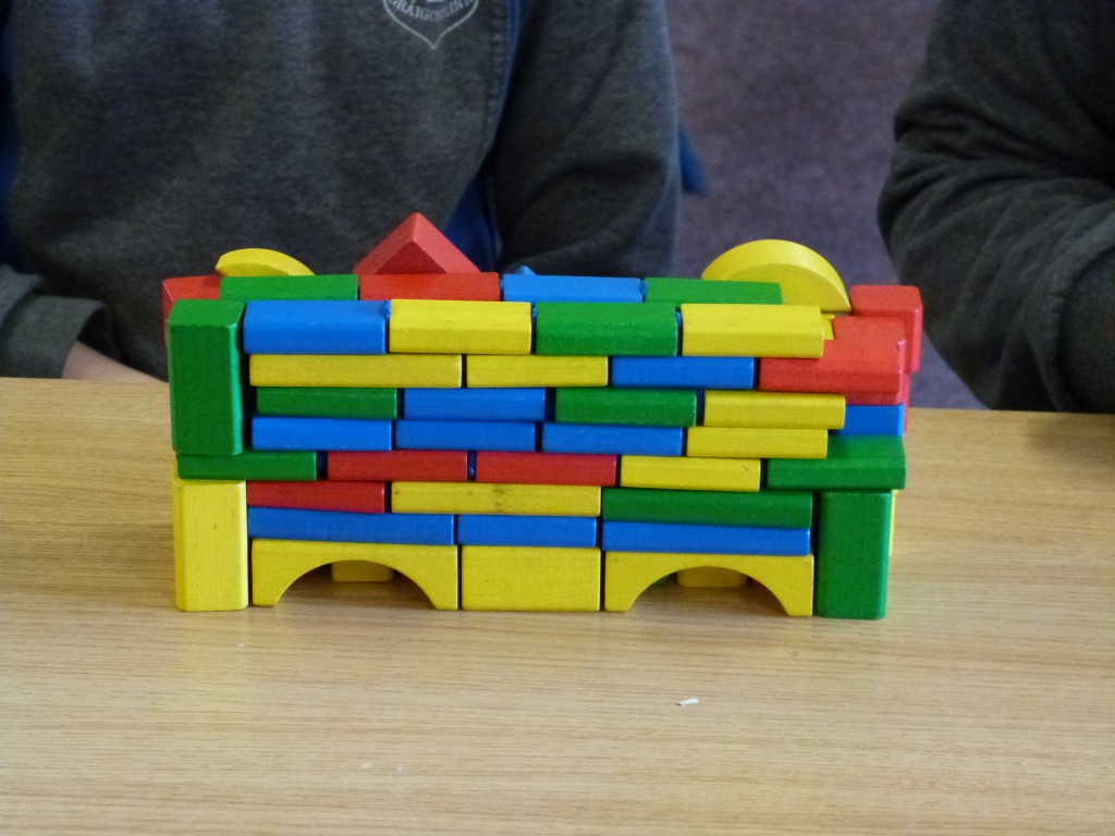 bridge building using blocks