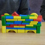 bridge building using blocks